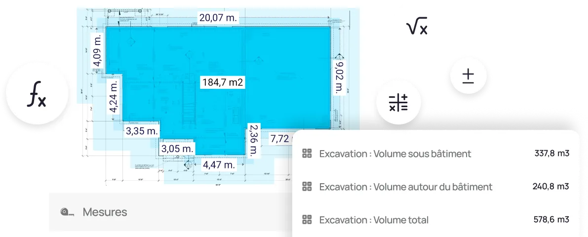 Calcul de métrés